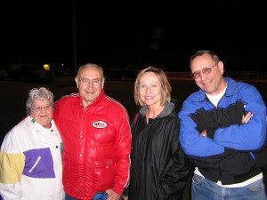 Betty, Bill (my stepfather), Carol and Ed on the night of my 1,000th track in Auburndale, Florida.