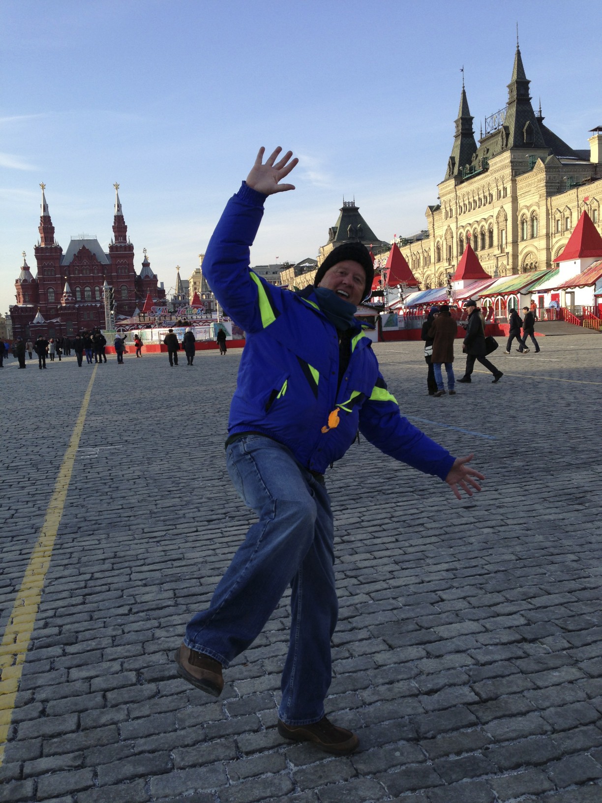 Just having fun in Moscow.