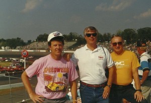 Jim Sabo and my stepfather Bill Virt join me at Richmond in 1991.