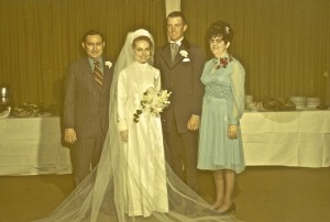 My stepfather Bill and mother Betty on our wedding day in 1972.