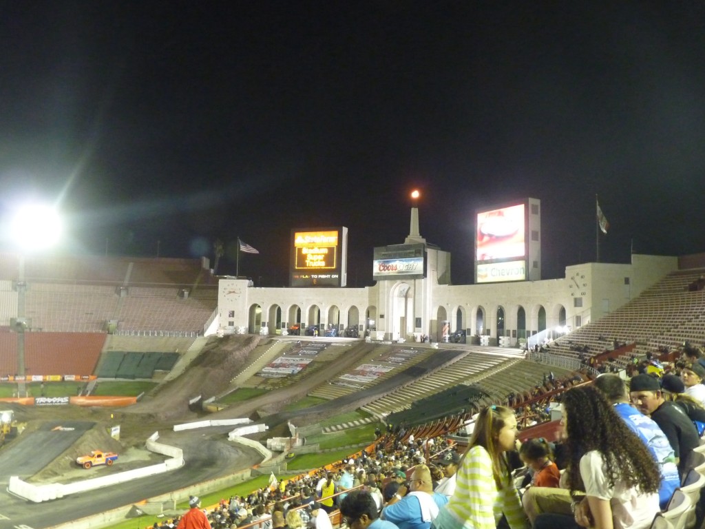 Racing at the venerable Los Angeles Memorial Coliseum home to the 1936 and 1984 summer olympics.