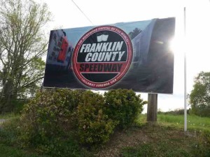 Franklin County Speedway sign