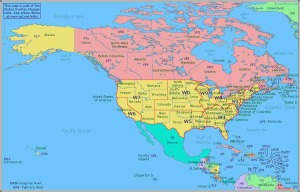 Noth American map