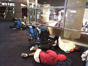 auckland airport sleeping