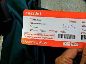 easyJet boarding pass