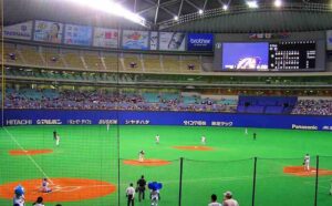 Finally, it was time for the game to begin in the Nagoya Dome.