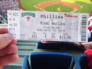 Phillies ticket