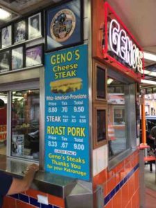 genos cheesesteaks menu