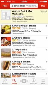 yelp genos pats cheesesteaks