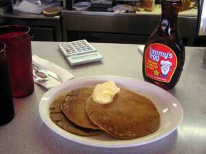 Sweet Potato Pancakes and a stick of butter. What could be better?