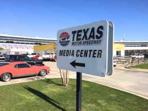 texas motor speedway media sign