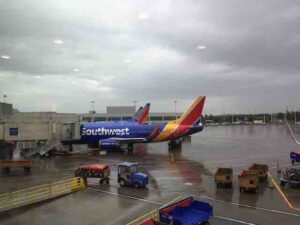 southwest airlines rain