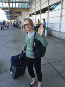 Carol leaving washington airport