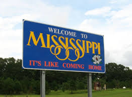mississippi welcome sign