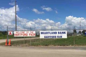 welcome to hartford fair sign