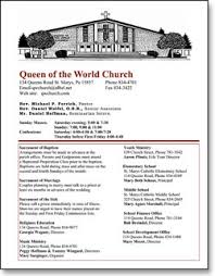 church bulletin