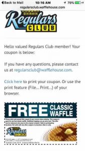 waffle house coupon