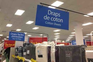 wal-mart french signs