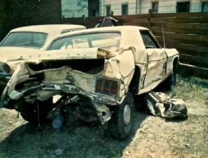 1970 Mustang damaged May 1972