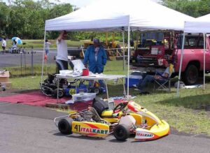 Jim quizzes this kart driver on the costs of operation.