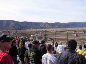 The crowd stands. It's time for the $20,000 to win "Super Lites" feature event.