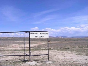 Diamond Mountain Speedway sign