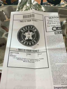 Astros ticket