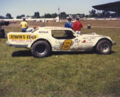 This was one of the most unusual looking cars, I ever saw come out of the Darrell Dake racing stable. It's 1980 in Davenport, Iowa. (Dennis Piefer photo)