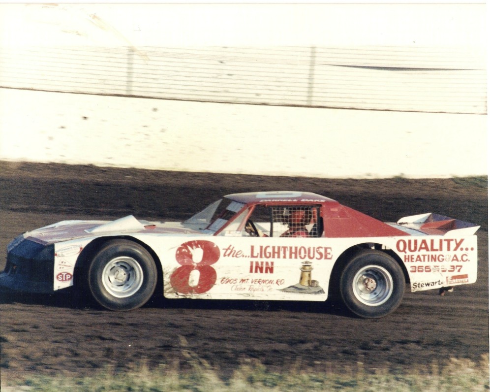Darrell's cars had evolved a good deal from his early 60s rides. This was at the Miller 100 in 1988. (Randy Lewis photo) 