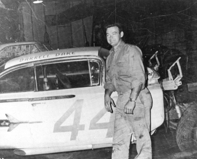 Kyle Ealy photo collection, Hawkeye Racing News This is a 1959 or 1960 Chevy driven by Darrell to a win at the Illiana Speedway (dirt oval) in Schererville, Indiana on July 29, 1960. The starter is Jack Minster. Earlier in the year Darrell raced in the Daytona 500. (Stan Kalwasinski photo) Darrell finished 16th in the 1960 Daytona 500 after starting 12th. He drove car #48. Races didn't pay much back then. He earned $325 for his finish. He did beat Parnelli Jones and Fireball Roberts among others. Junior Johnson was the race winner. His first place prize was $19,600. Darrell would also race in the 1961 Daytona 500 and finish 46th out of 58 after starting 35th. Marvin Panch won that race. 