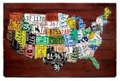 u.s. map license plates