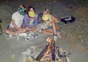 Shawnee's in the middle on one of our camping trips